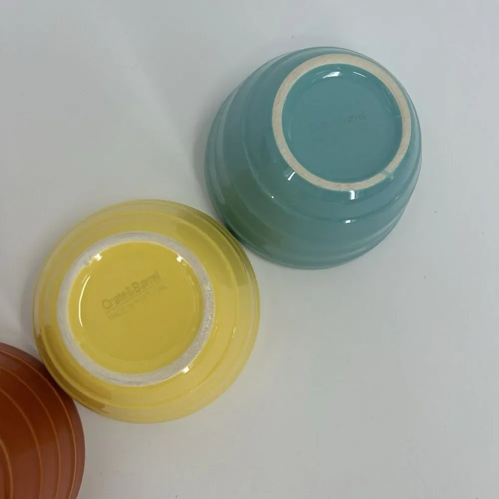 Vintage Crate & Barrel Parker Ribbed Beehive Bowl Set of 6 Retired Fast Shipping